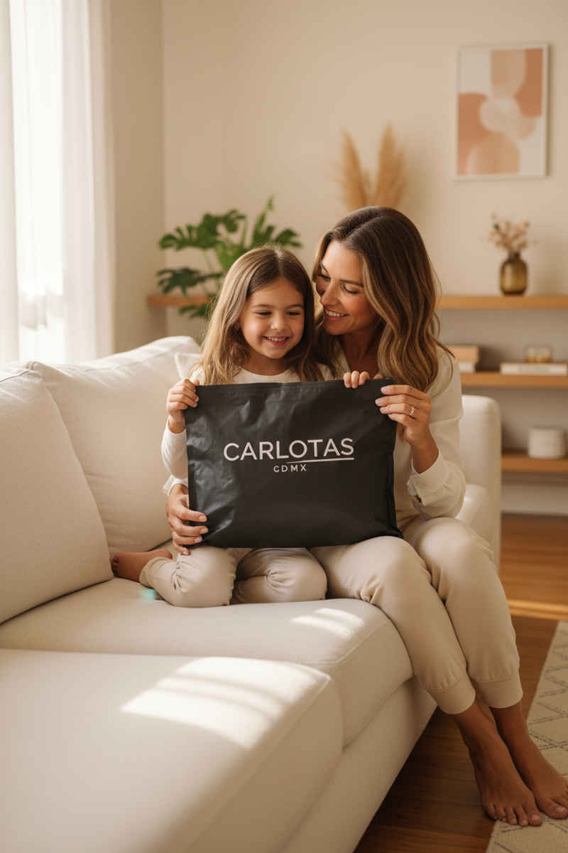 Madre e hija con paquete CCDM